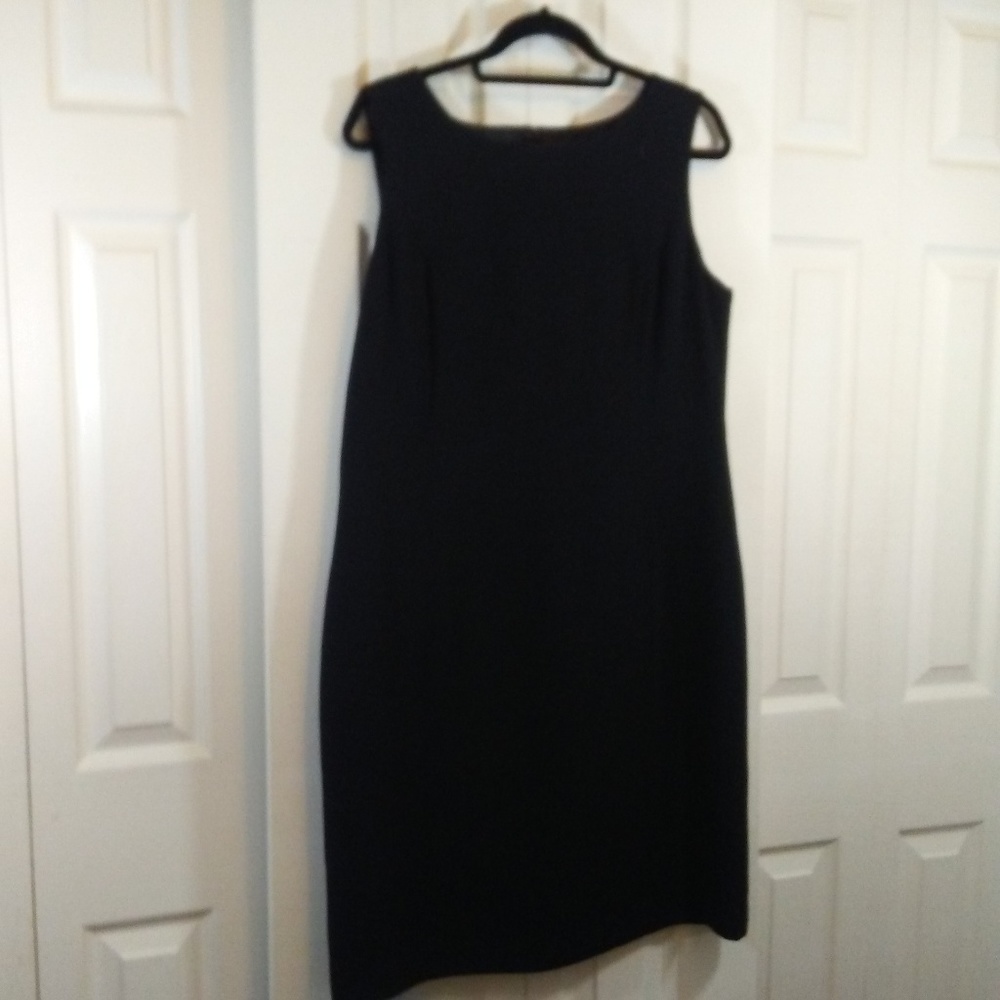 Laura Scott Black Crepe Sheath
